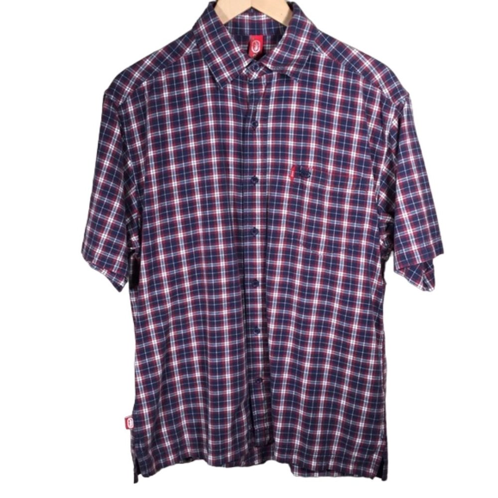 Ecko Unltd. Plaid Shirt Short Sleeve Button Up Cookout Picnic Casual Dressy M